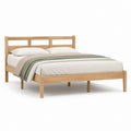 Doppelbett Bettgestell Natur aus massivem Eichenholz 160 x 200 cm