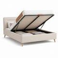 Polsterbett Stauraumbett Beige Polyester Rechteckig 160 x 200 cm