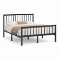Metallbett Bettgestell Schwarz Stahl rechteckig 160 x 200 cm