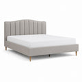 Polsterbett Doppelbett Grau Polyester Rechteckig 160 x 200 cm