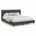 Polsterbett Doppelbett Dunkelgrau Polyester Rechteckig 160 x 200 cm