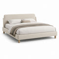 Polsterbett Doppelbett Beige Polyester Rechteckig 160 x 200 cm
