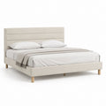 Polsterbett Doppelbett Beige Polyester Rechteckig 160 x 200 cm